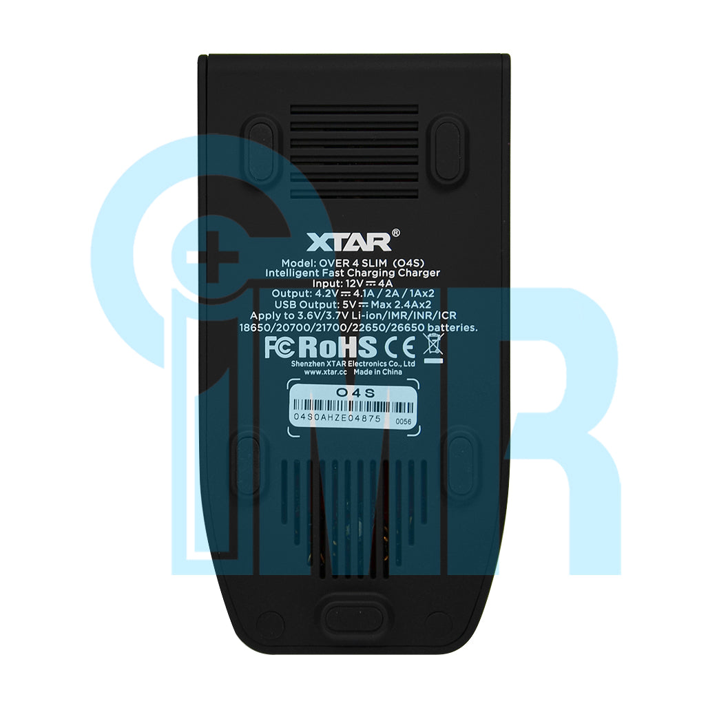 XTAR Over 4 Slim 2 Channel Intelligent Digital Battery Charger – Black