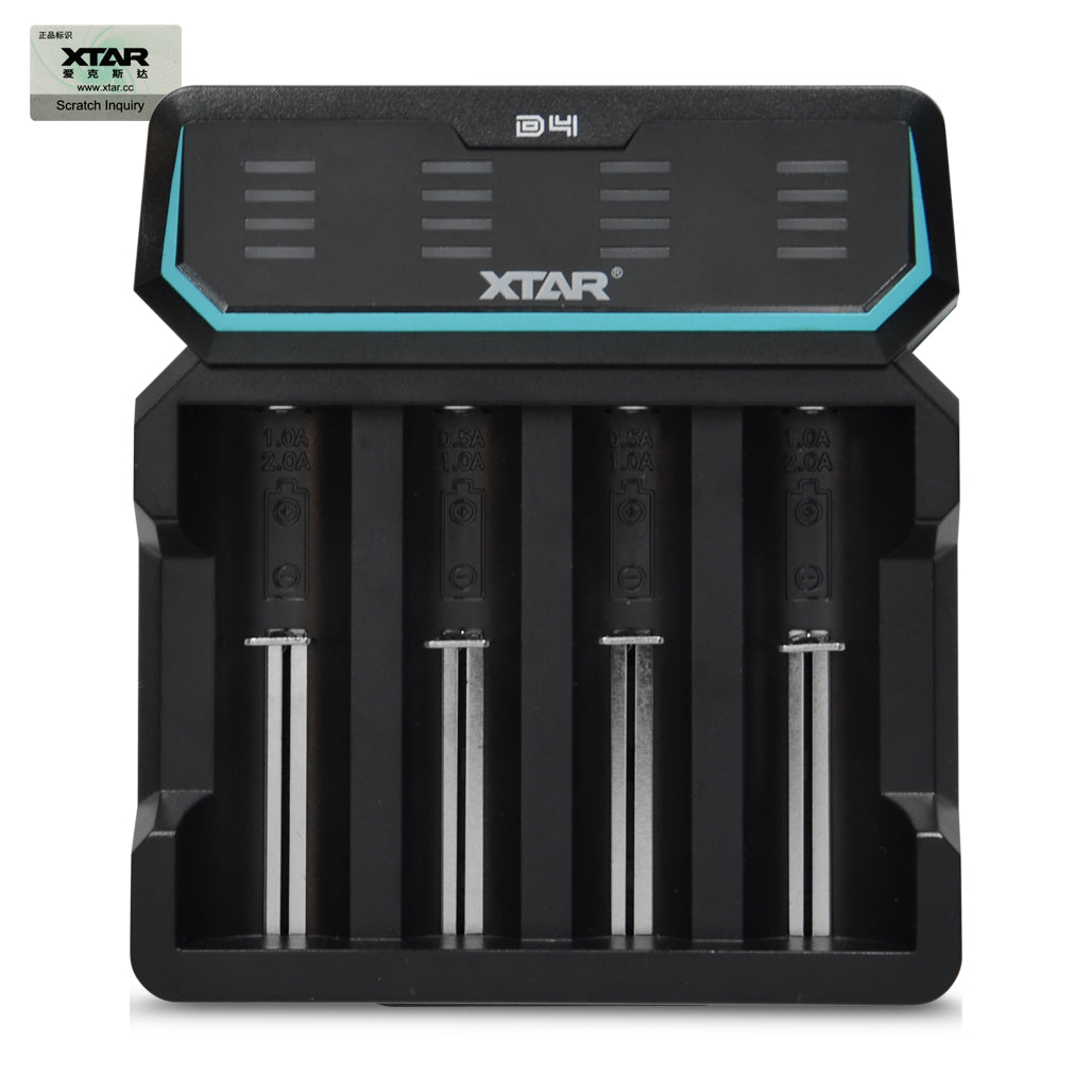 XTAR D4 4 Channel Digital Battery Charger Fashion