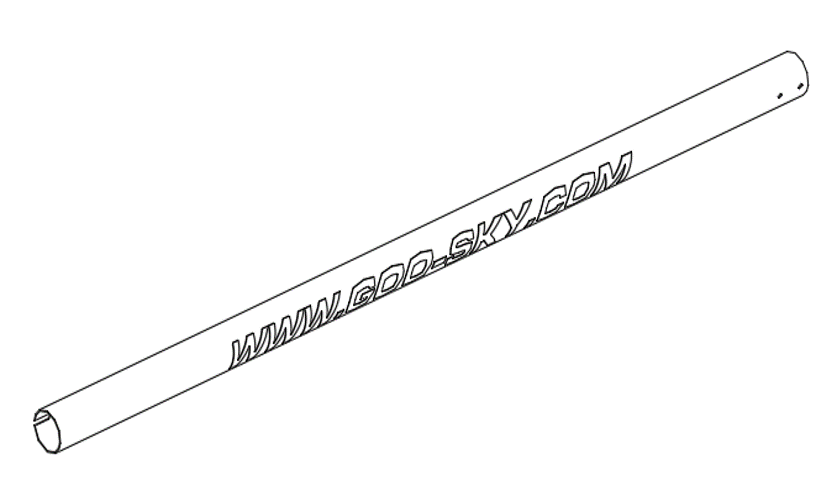 Goosky RS4 Aluminium Tail Boom – Black