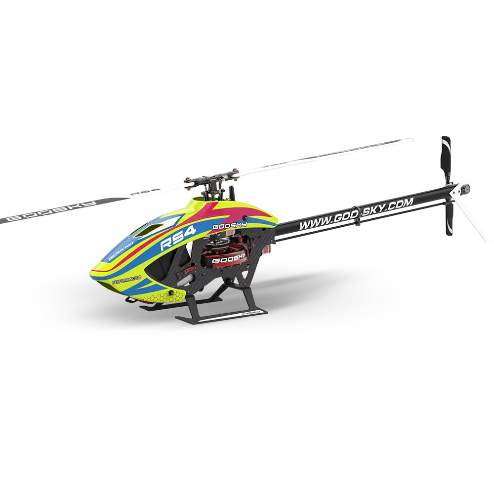 Goosky Legend RS4 Venom Helicopter Kit with Motor – Yellow (Unassembled)