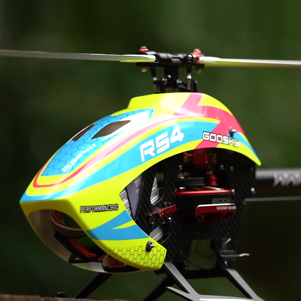 Goosky Legend RS4 Venom Helicopter Kit with Motor – Yellow (Unassembled)