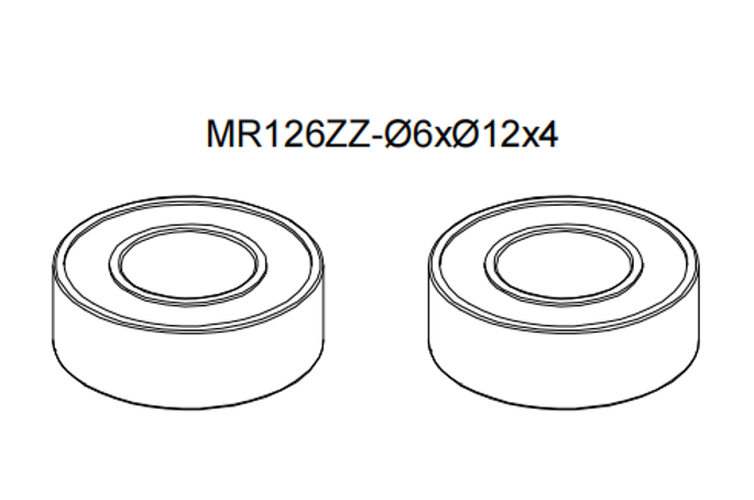 Goosky RS4 MR126ZZ Bearing Set – NMB