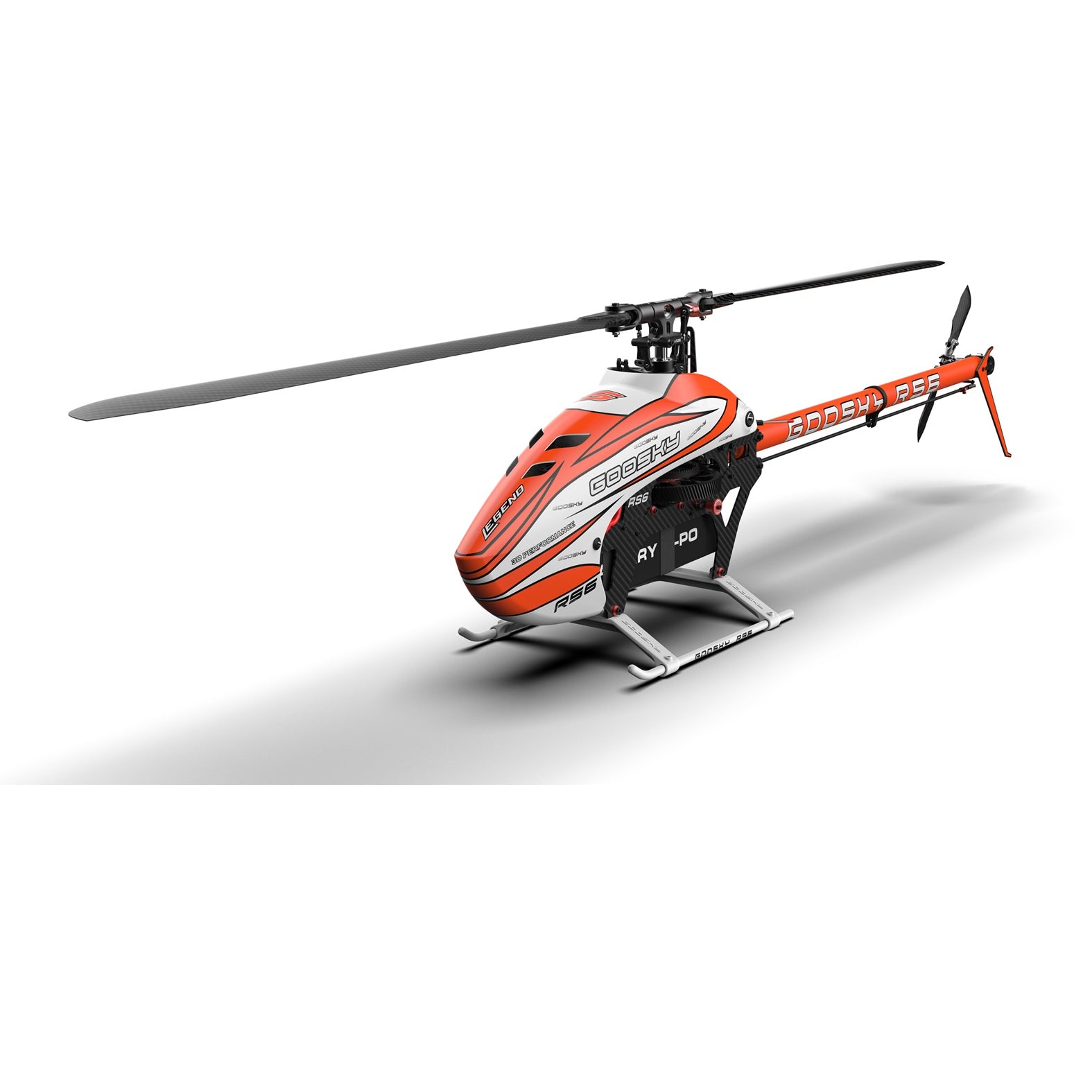 Goosky Legend RS6 Helicopter Kit w/o Blades – Orange (Unassembled)