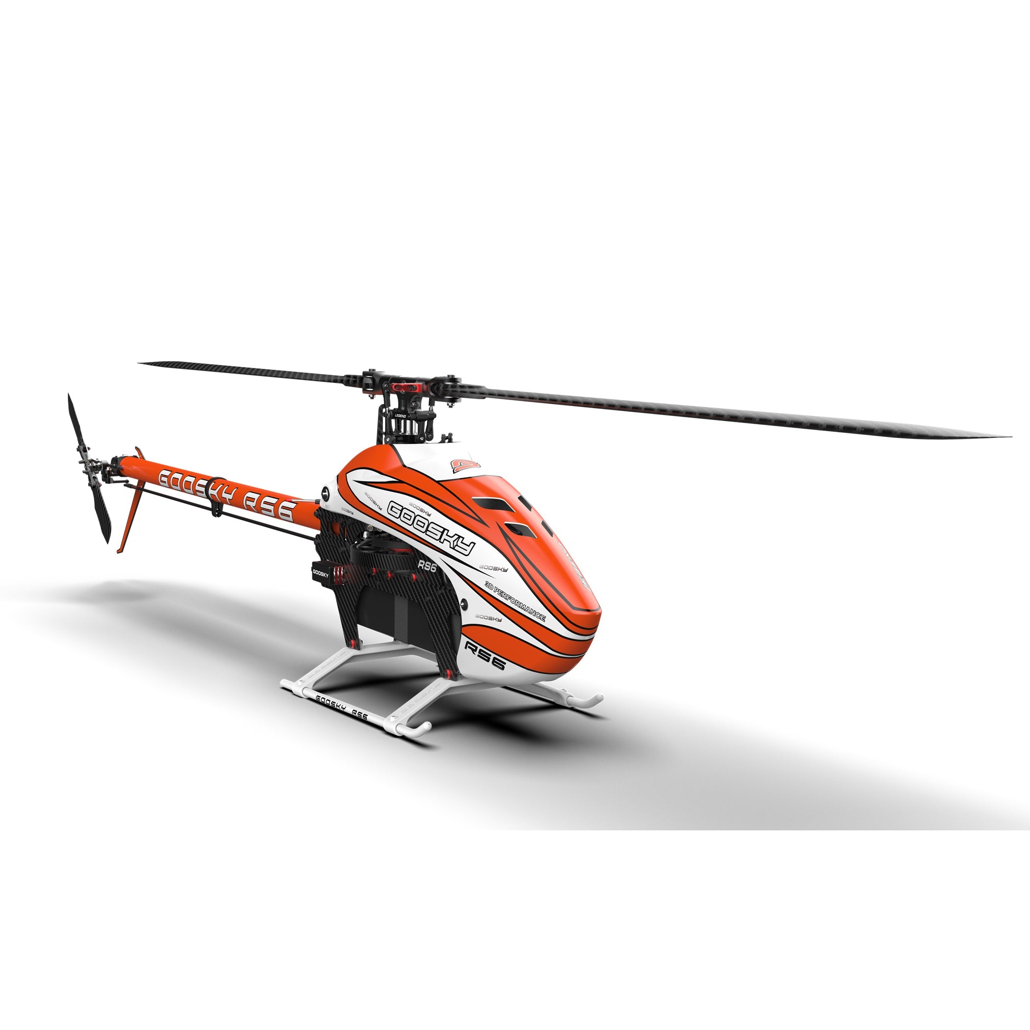 Goosky Legend RS6 Helicopter Kit w/o Blades – Orange (Unassembled)