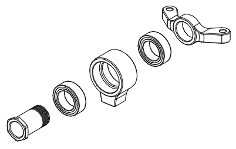 Goosky RS4 Tail Pitch Slider Assembly