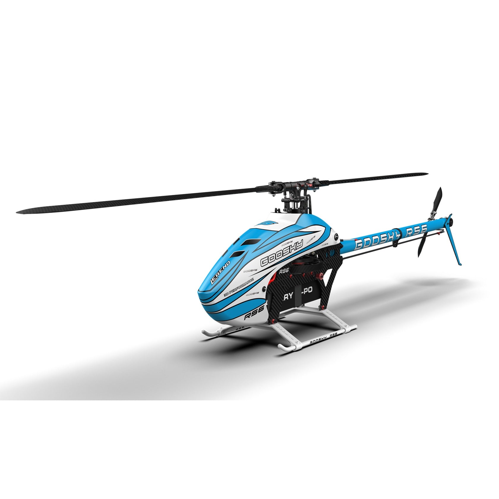 Goosky Legend RS6 Helicopter Kit w/o Blades – Blue (Unassembled)