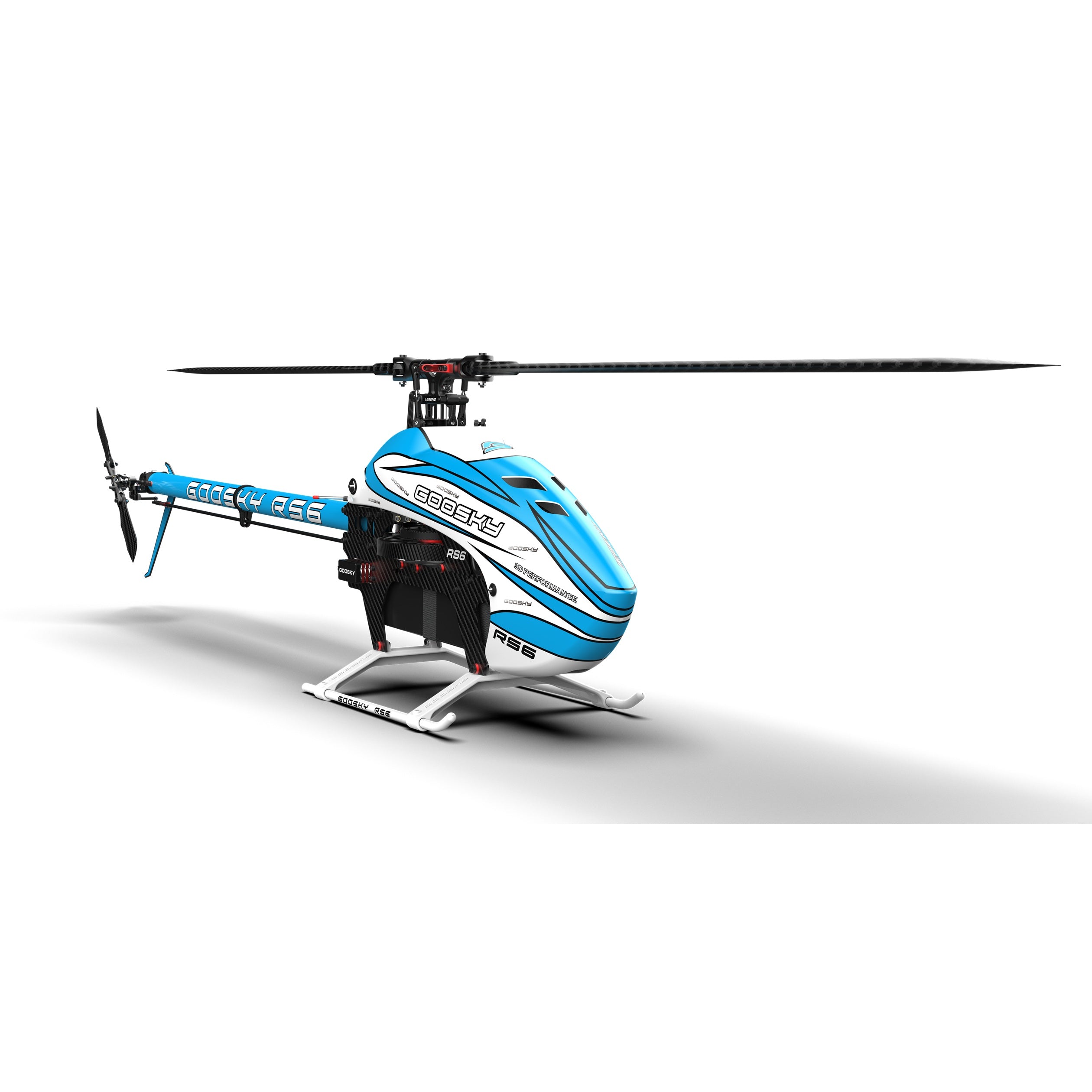 Goosky Legend RS6 Helicopter Kit w/o Blades – Blue (Unassembled)