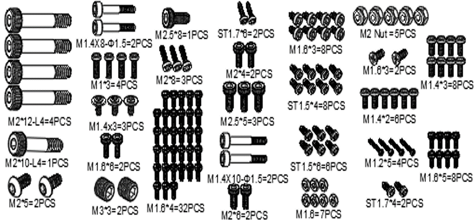 Goosky S2 Screw Kit Set