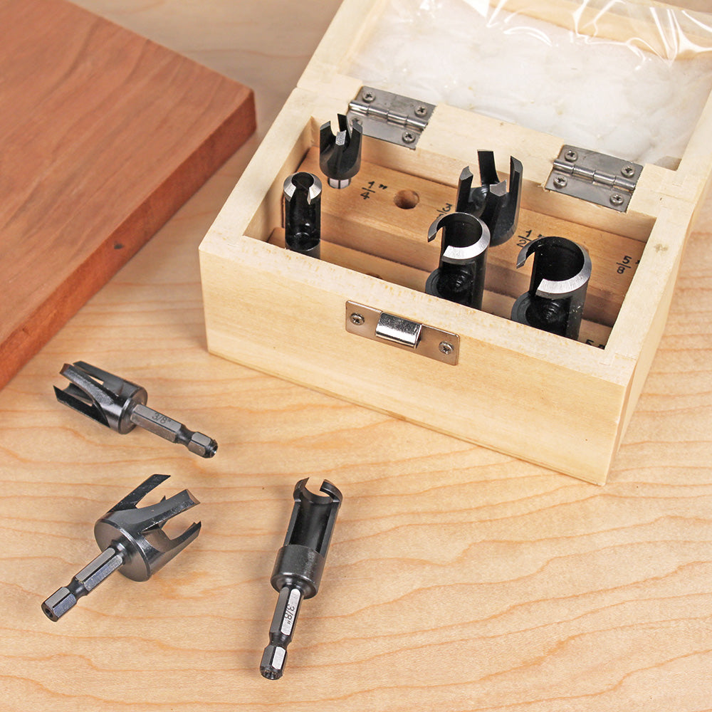 Infinity Tools 8-Pc. Plug Cutter & Tenon Set – Straight & Tapered Styles