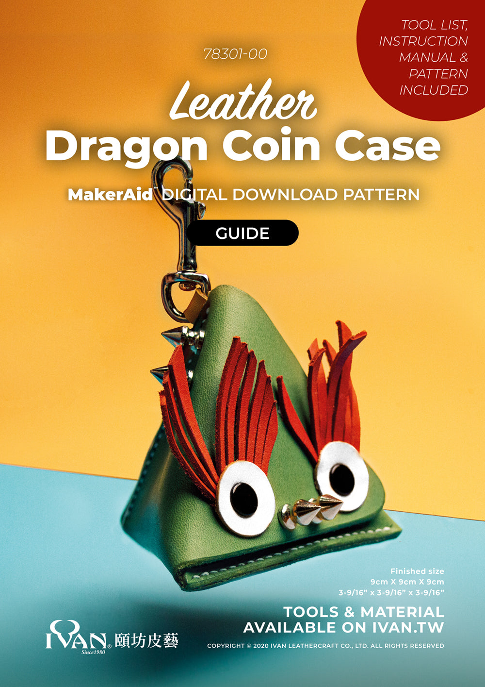 MakerAid® Leather Dragon Coin Case Digital Download Pattern Hot on Sale