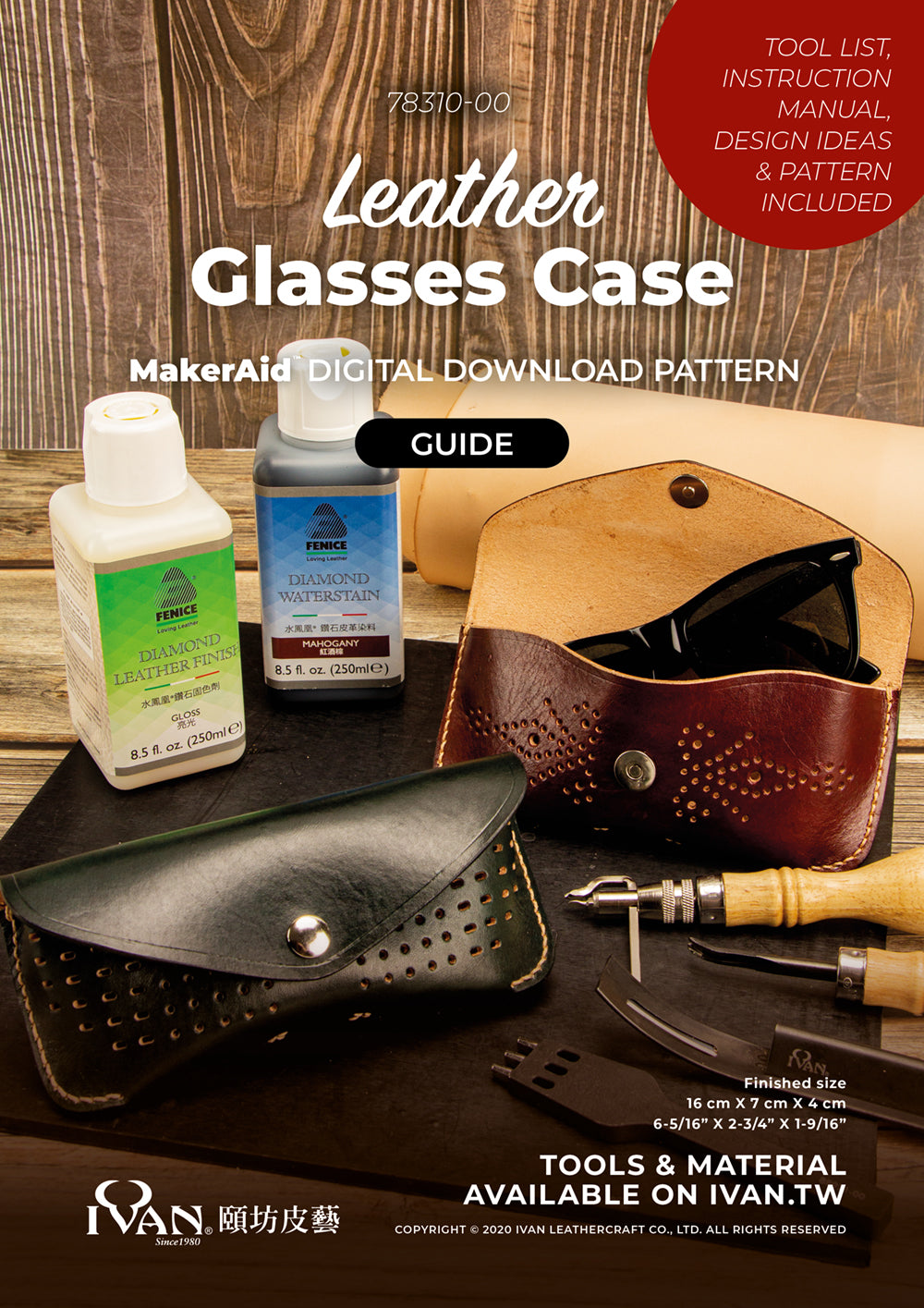 MakerAid® Leather Glasses Case Digital Download Pattern Fashion