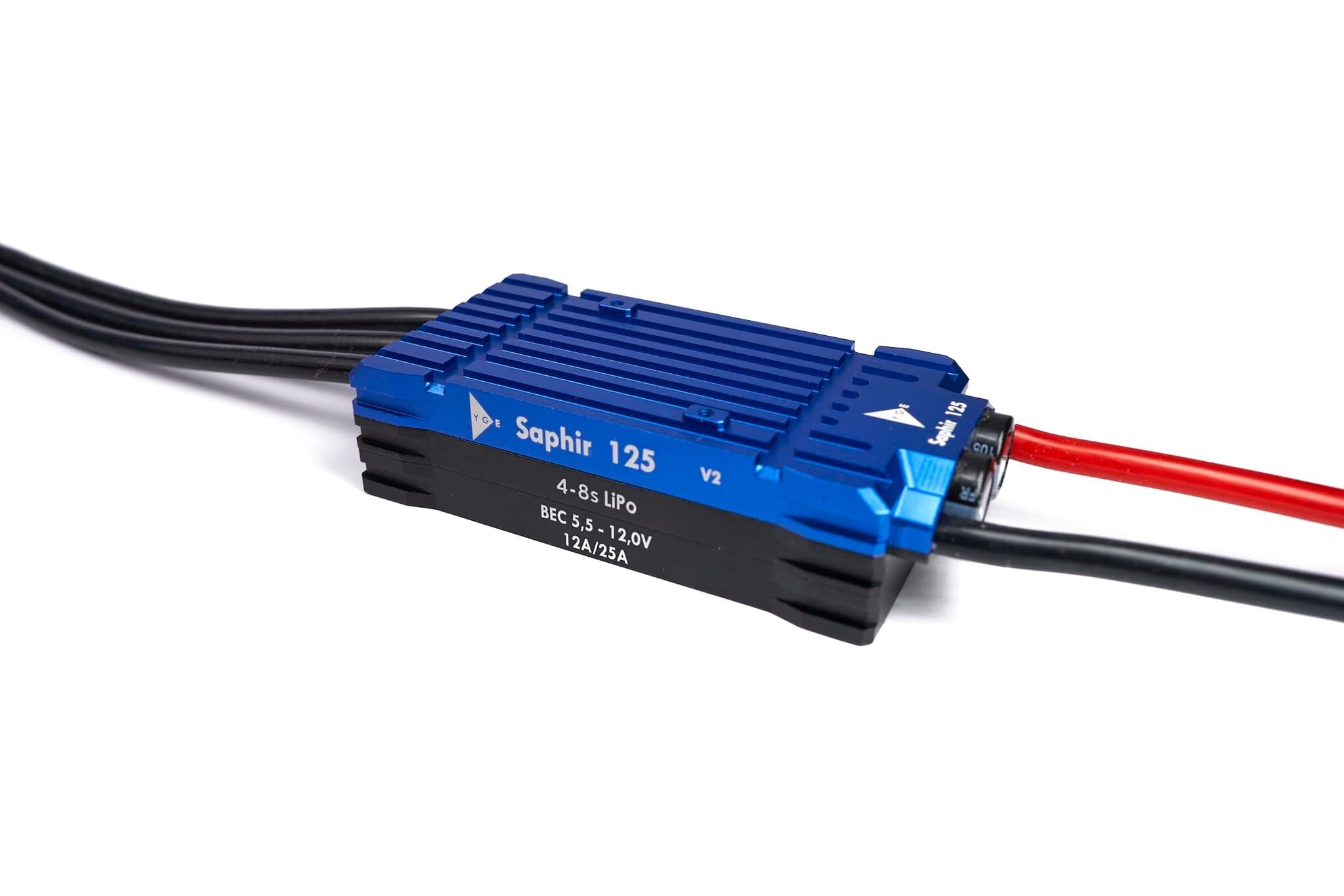 YGE Saphir 125A V2 Telemetry ESC – 5.5-12V BEC 12A / 25A Discount