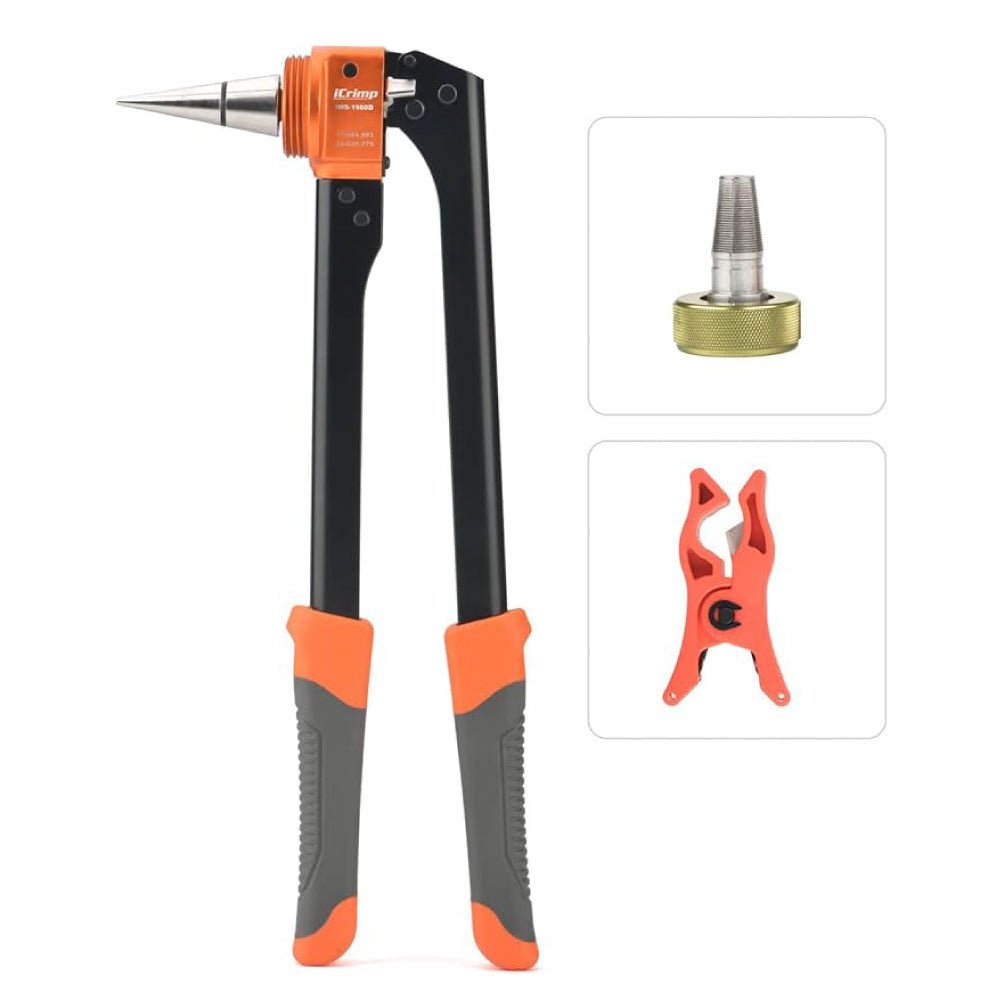 IWS-F1960D PEX Expansion Tool Kit with 3/4 Inch Auto Rotation Expansion Heads