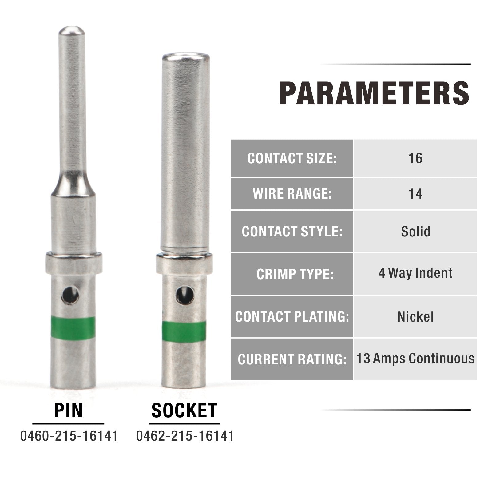 ‎IWS-DT Solid Contacts for Size 16 DT,HD30,HDP20,DRC,HD10,DRB Series
