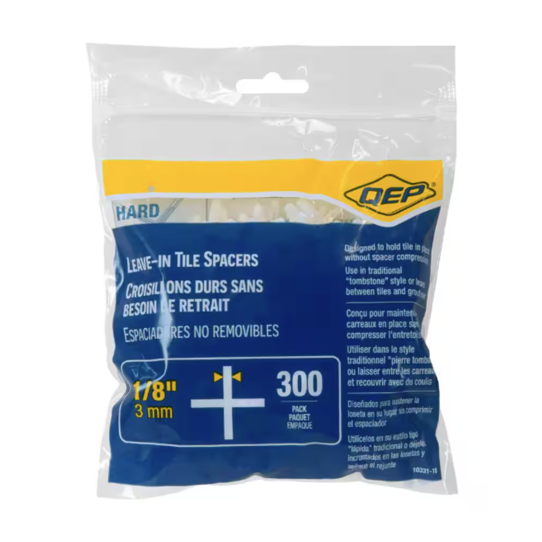1/8″ Leave-In Spacers, Hard, Leave-in Tile Spacers – 300 Qty